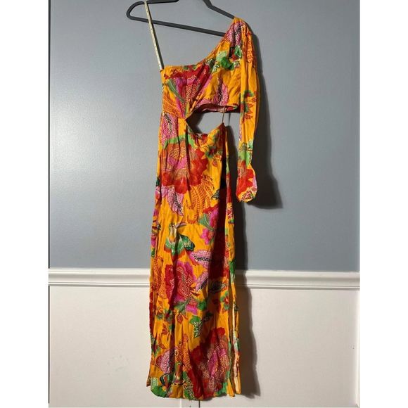 New Farm x Anthropologie Single-Shoulder Printed Maxi Dress Size XXS - Picture 6 of 6